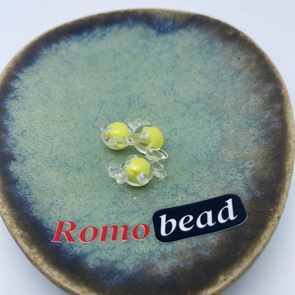 78. clear and frosted candy beads - Romo bead