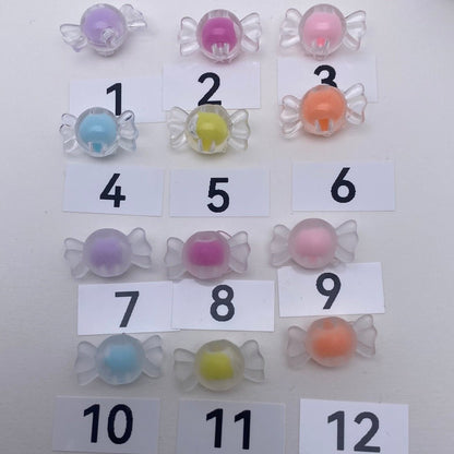 78. clear and frosted candy beads - Romo bead