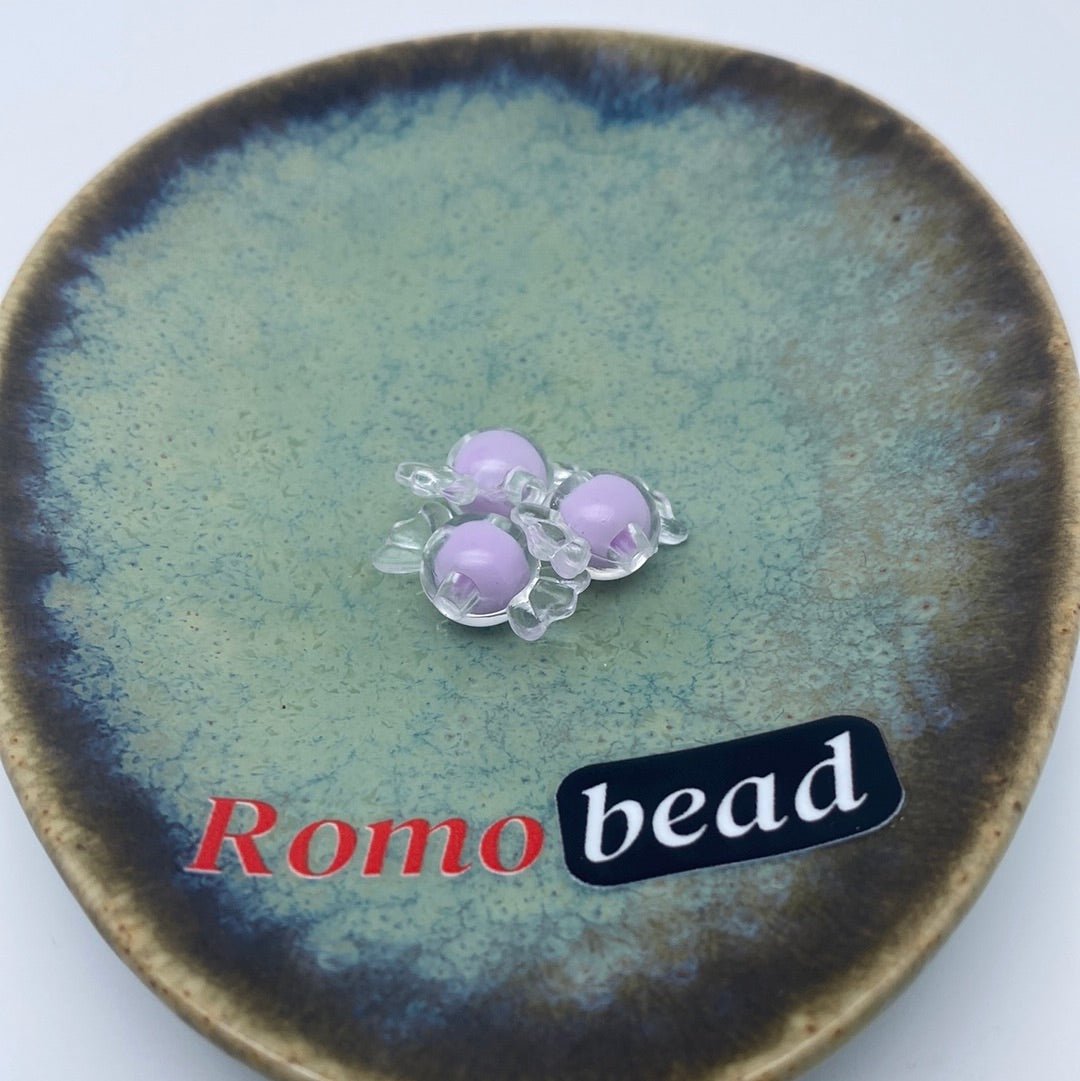 78. clear and frosted candy beads - Romo bead