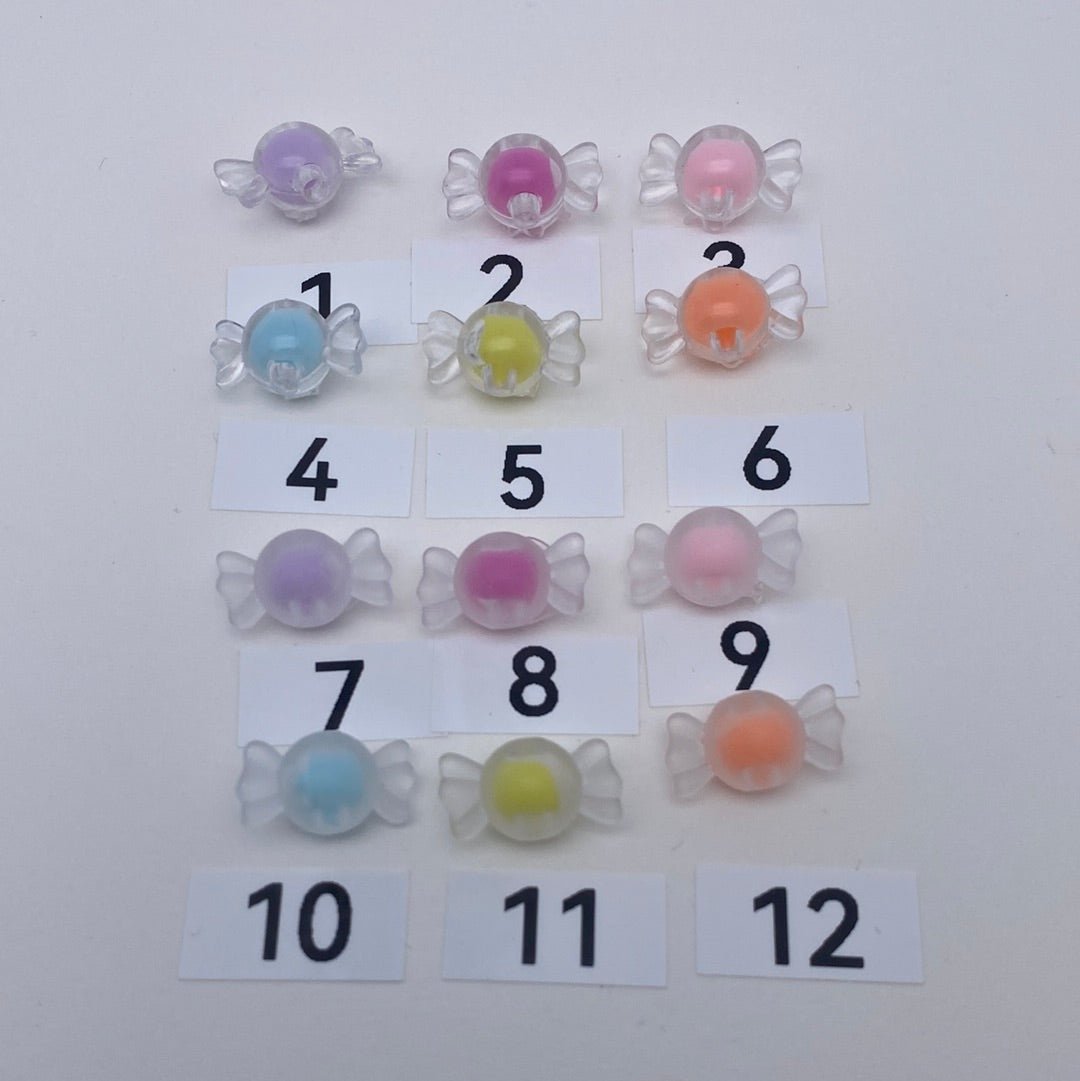 78. clear and frosted candy beads - Romo bead