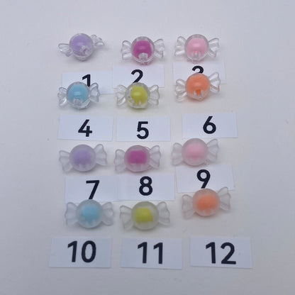 78. clear and frosted candy beads - Romo bead