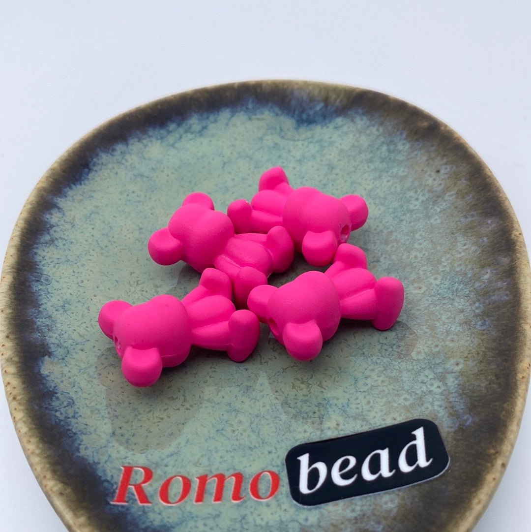 8. matte bear beads - Romo bead