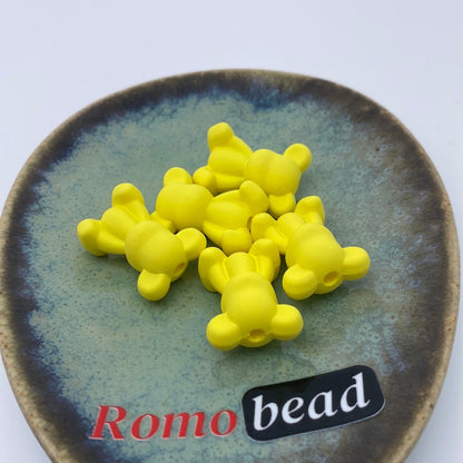 8. matte bear beads - Romo bead