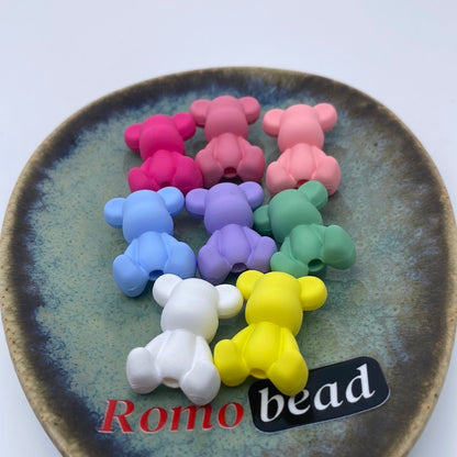 8. matte bear beads - Romo bead