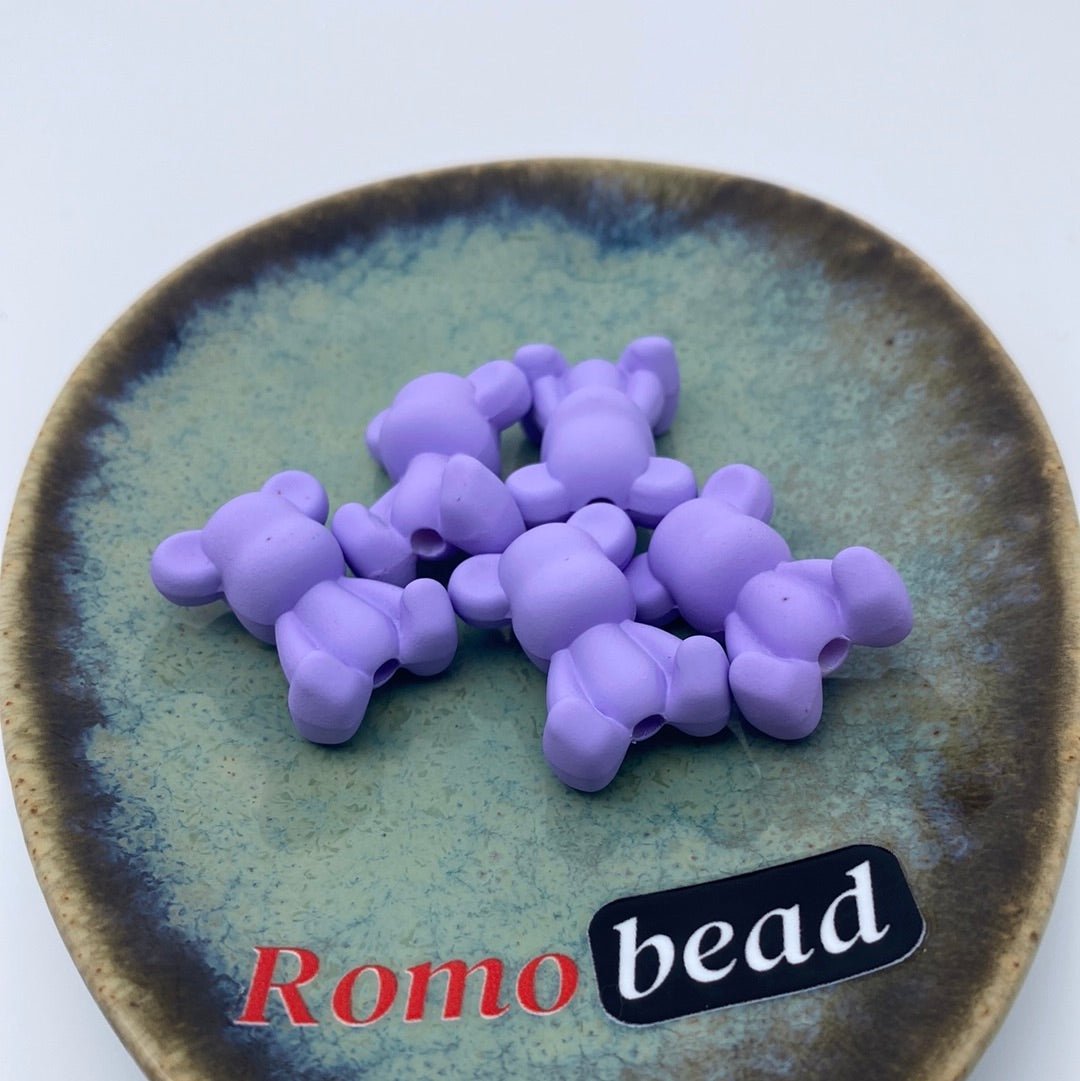 8. matte bear beads - Romo bead