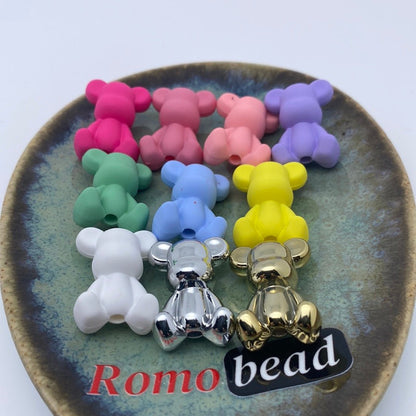 8. matte bear beads - Romo bead