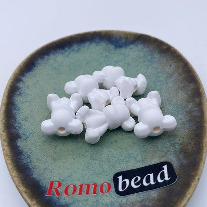 8. matte bear beads - Romo bead