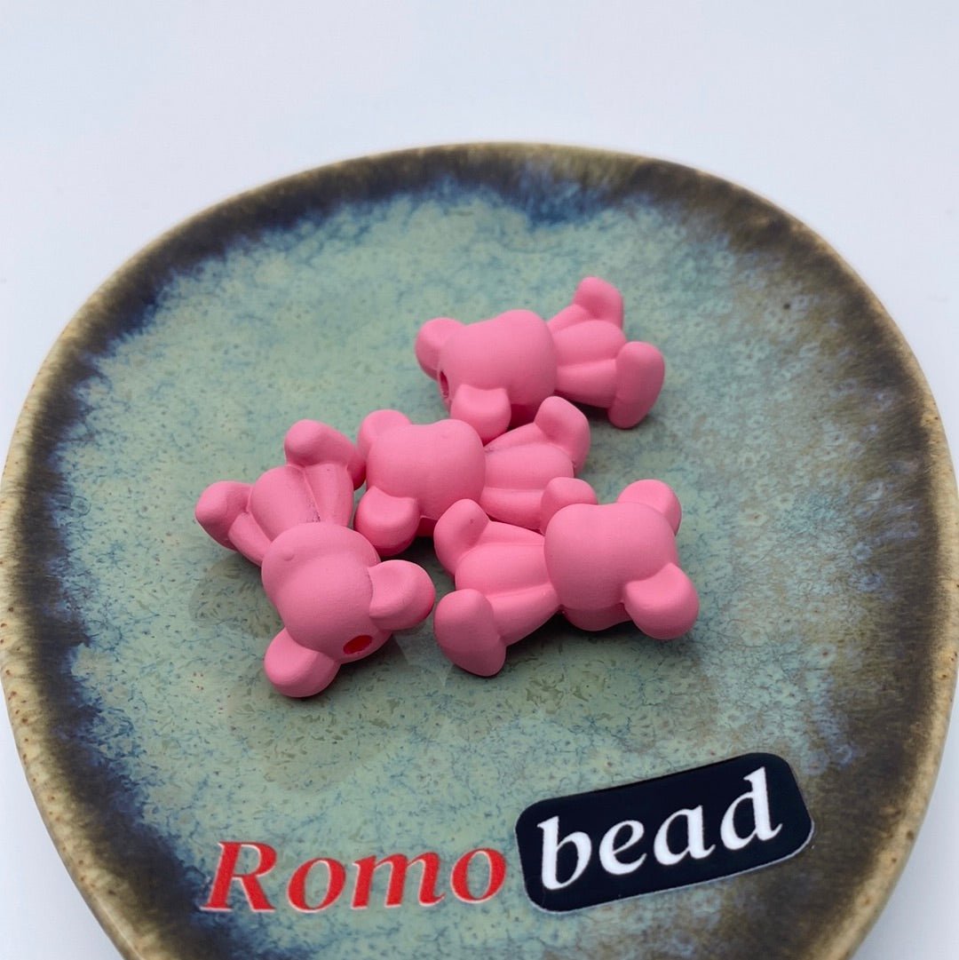 8. matte bear beads - Romo bead