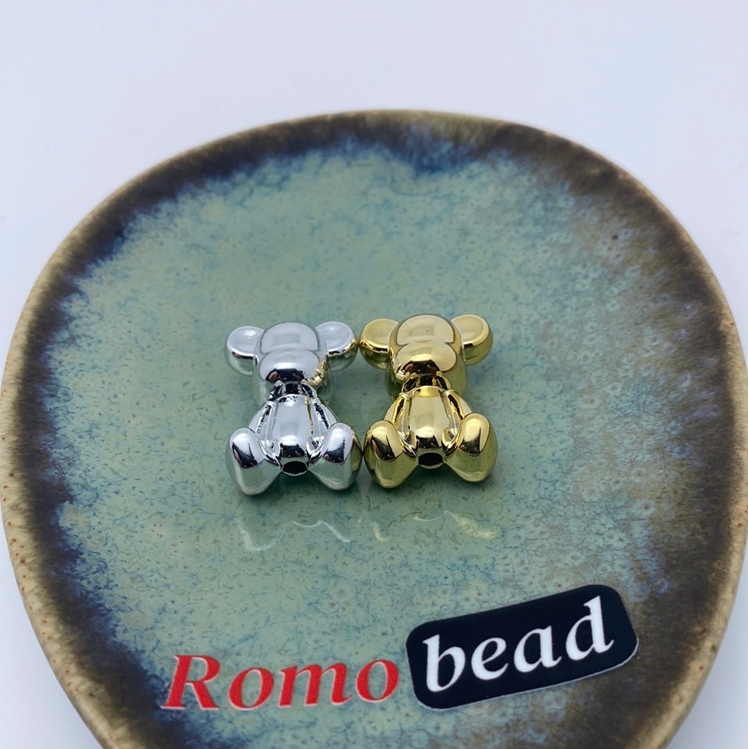 8. matte bear beads - Romo bead