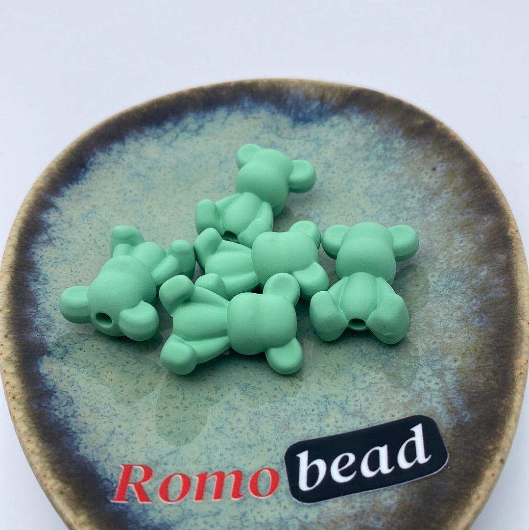 8. matte bear beads - Romo bead