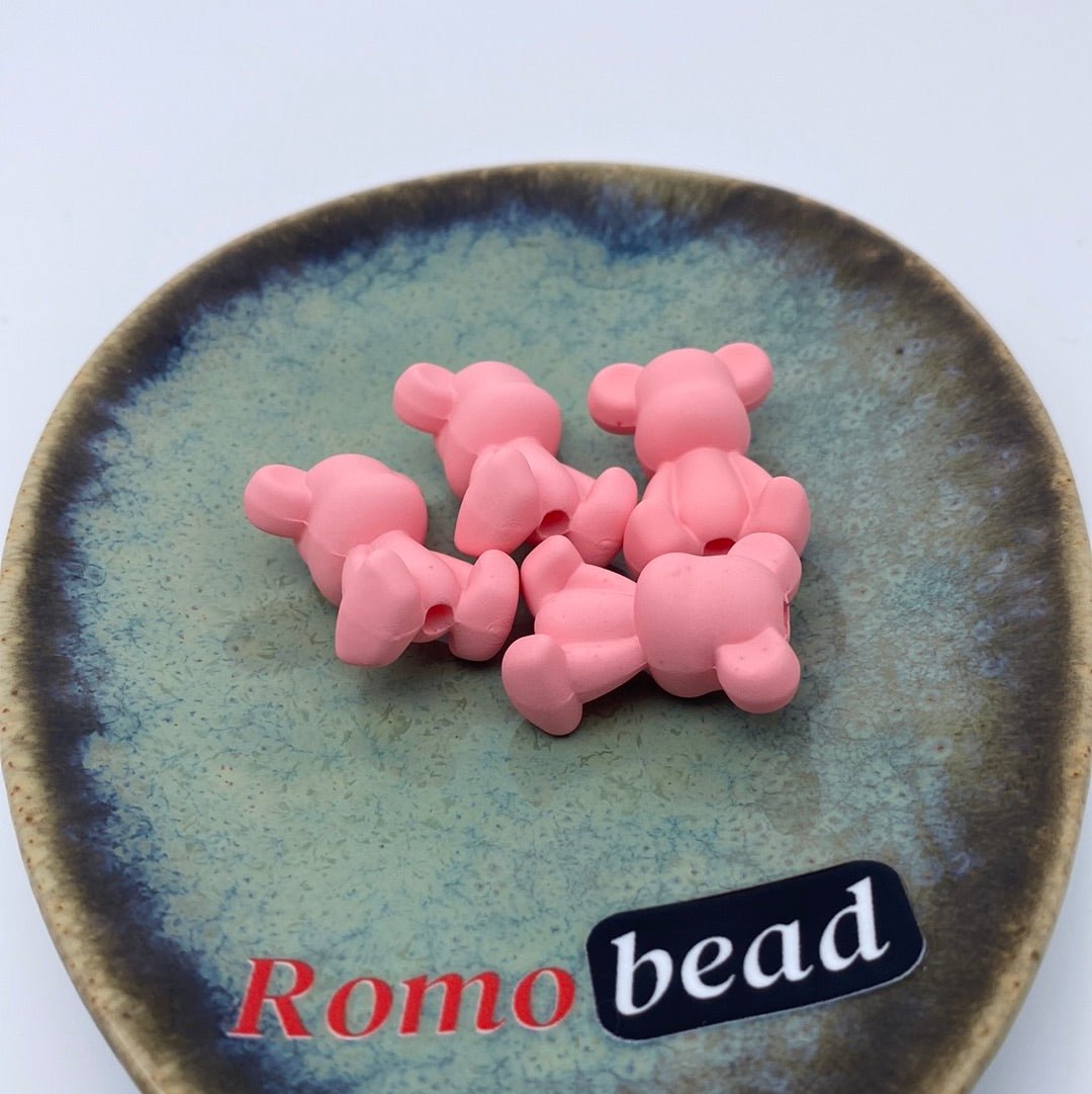 8. matte bear beads - Romo bead