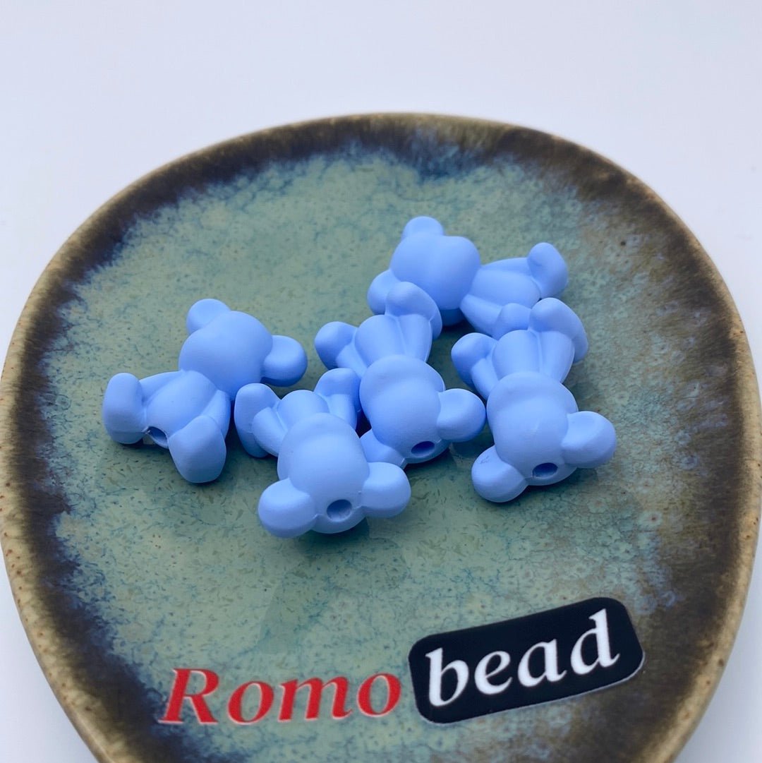 8. matte bear beads - Romo bead