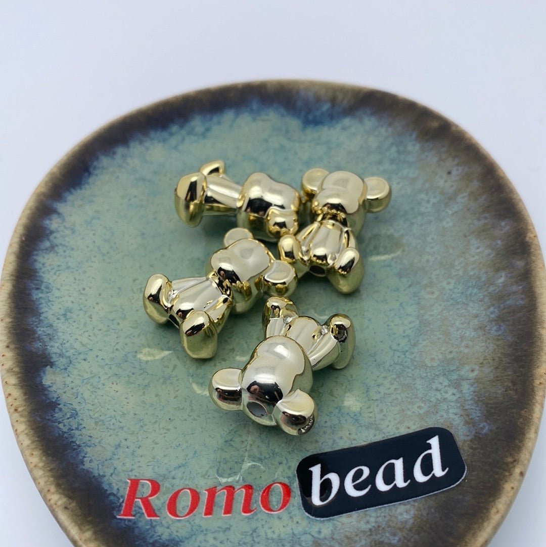 8. matte bear beads - Romo bead