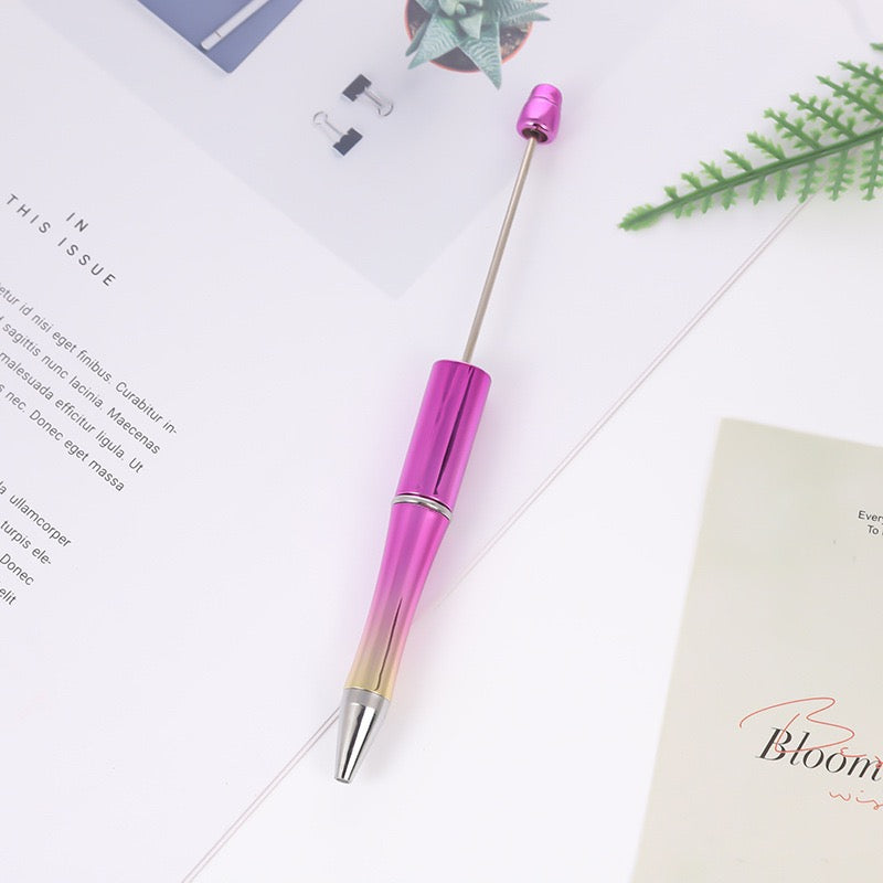 New Beaded Ballpoint Pens Plastic Beadable Pens Wedding Favors Birthday Party Gifts Student Stationery Pens