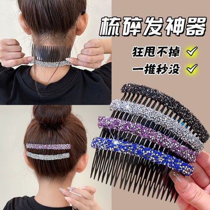 Elegant hair comb 2025 spring/summer new arrival - flyaway hair tamer, bangs hair clip, headwear, non-slip updo comb, hair accessories