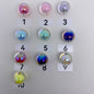 92. round 16mm double layer clear Uv beads - Romo bead