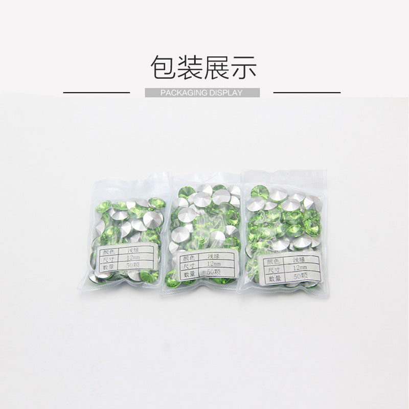 Xichuan source of origin: pointed bottom dazzling satellite glass drills, water rhinestone surface coating, color selection, DIY diamond attachment parts wholesale