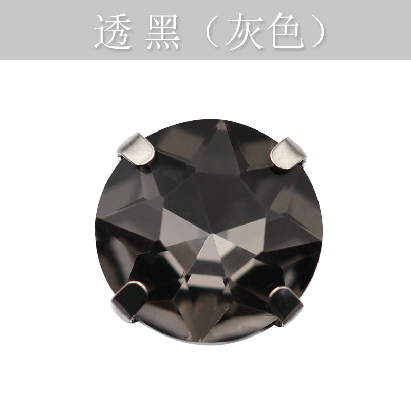Four-corner gemstone flower crystal claw diamond thickened with base support Hand stitched rhinestone event dinner wear accessories claw drill
