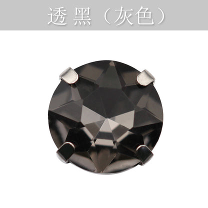 Four-corner gemstone flower crystal claw diamond thickened with base support Hand stitched rhinestone event dinner wear accessories claw drill