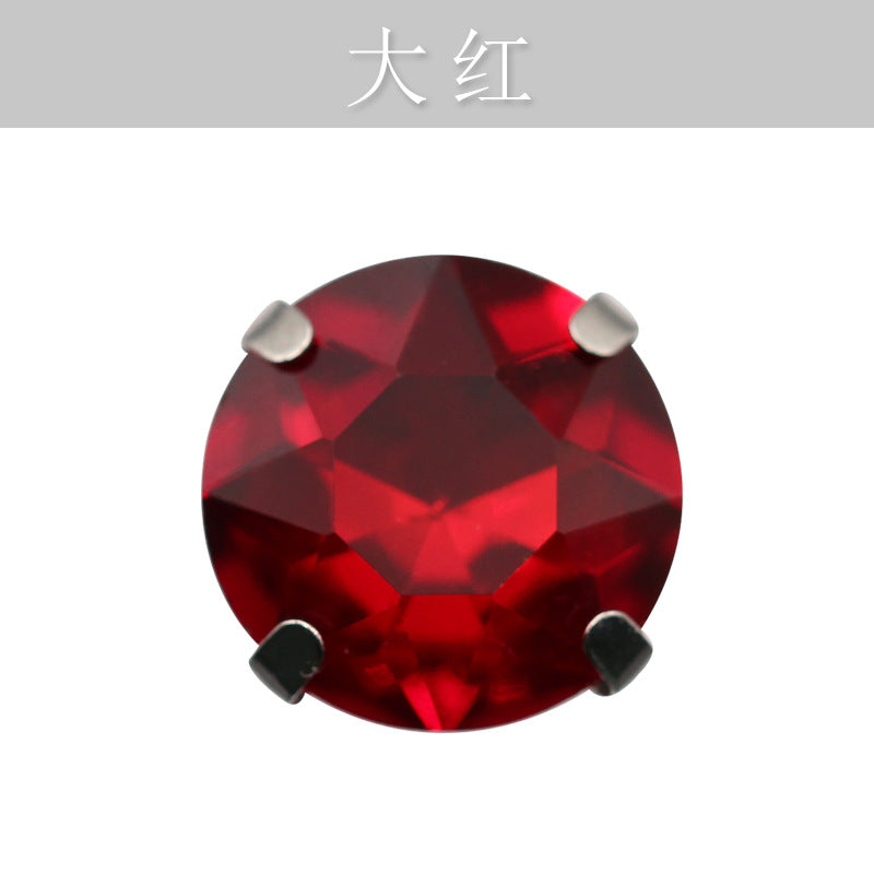 Four-corner gemstone flower crystal claw diamond thickened with base support Hand stitched rhinestone event dinner wear accessories claw drill