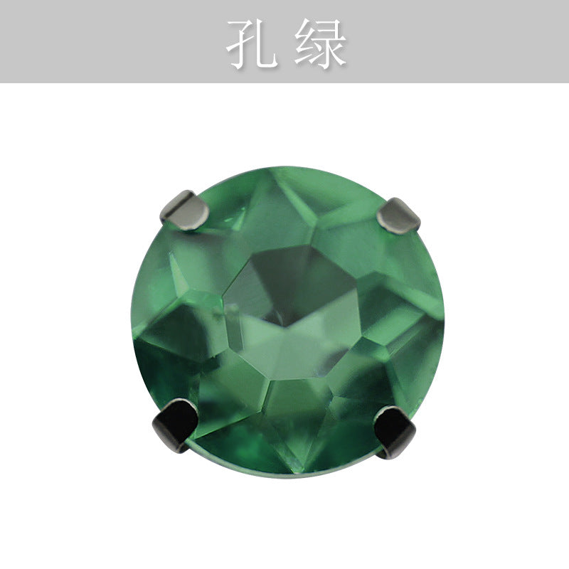 Four-corner gemstone flower crystal claw diamond thickened with base support Hand stitched rhinestone event dinner wear accessories claw drill