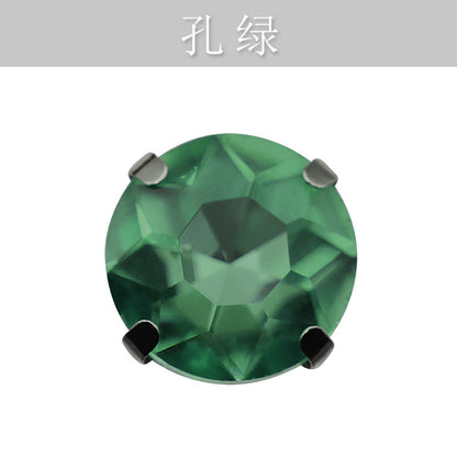 Four-corner gemstone flower crystal claw diamond thickened with base support Hand stitched rhinestone event dinner wear accessories claw drill