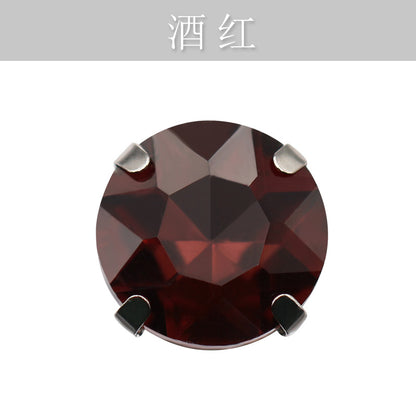 Four-corner gemstone flower crystal claw diamond thickened with base support Hand stitched rhinestone event dinner wear accessories claw drill