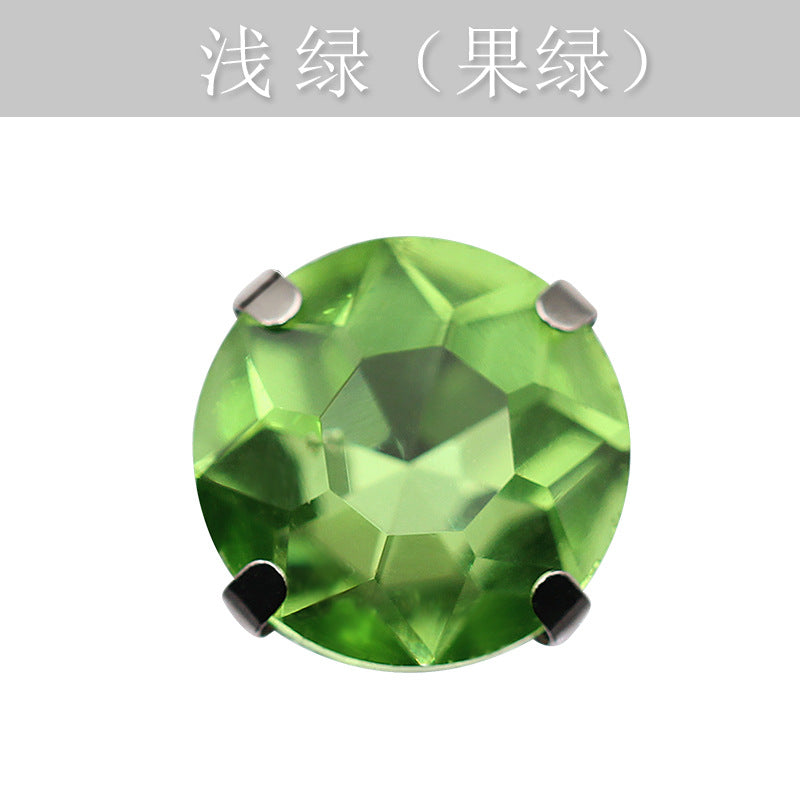 Four-corner gemstone flower crystal claw diamond thickened with base support Hand stitched rhinestone event dinner wear accessories claw drill