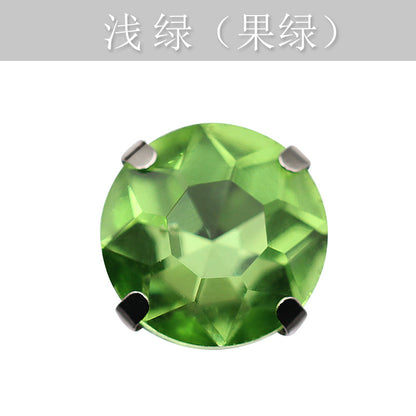 Four-corner gemstone flower crystal claw diamond thickened with base support Hand stitched rhinestone event dinner wear accessories claw drill