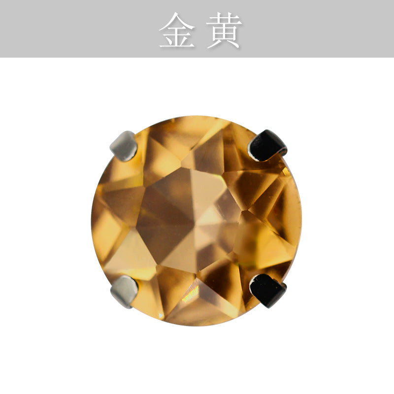 Four-corner gemstone flower crystal claw diamond thickened with base support Hand stitched rhinestone event dinner wear accessories claw drill