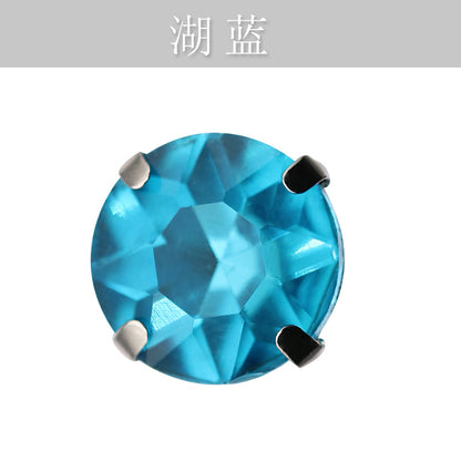 Four-corner gemstone flower crystal claw diamond thickened with base support Hand stitched rhinestone event dinner wear accessories claw drill