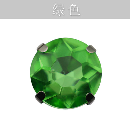 Four-corner gemstone flower crystal claw diamond thickened with base support Hand stitched rhinestone event dinner wear accessories claw drill