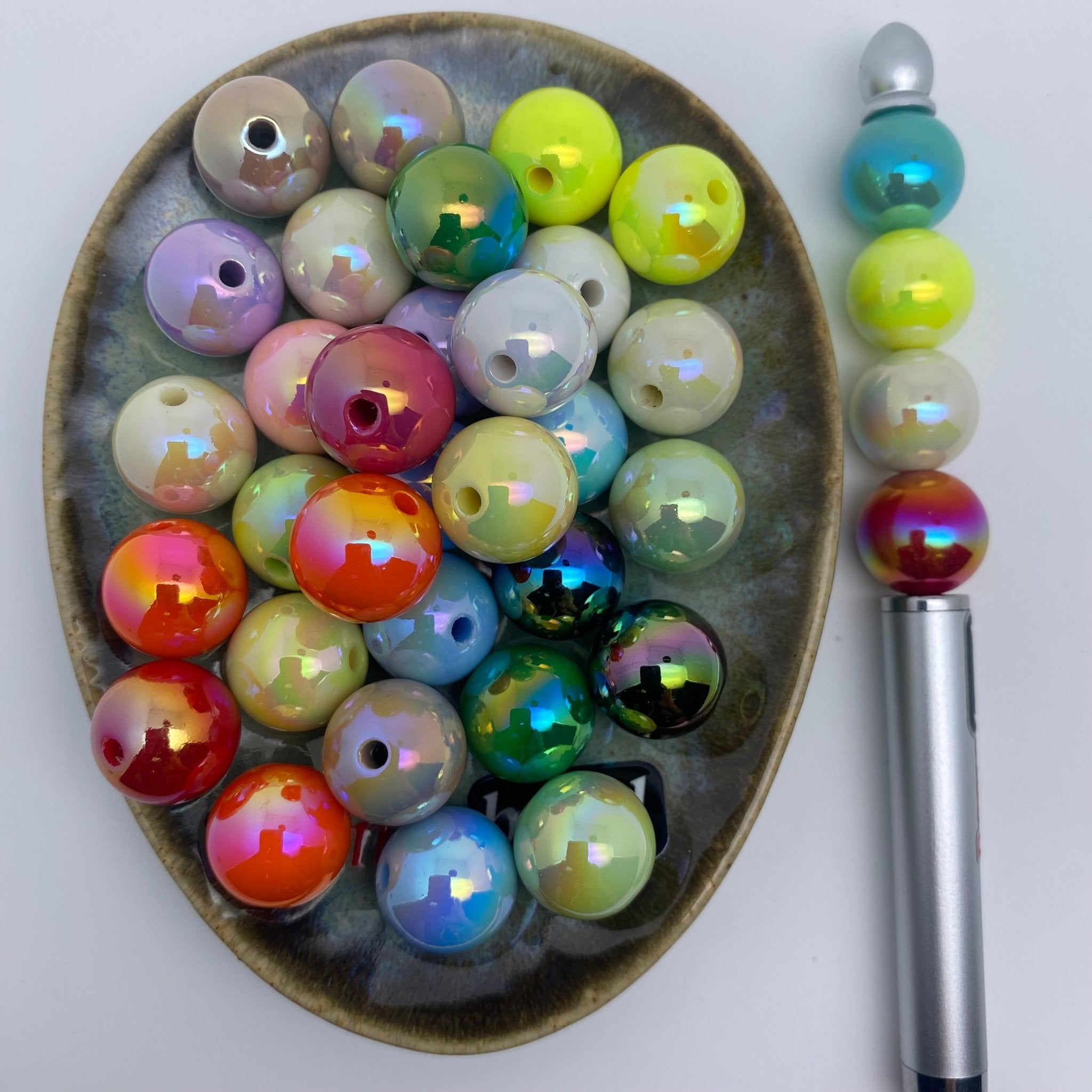 93. round 16mm uv beads - Romo bead