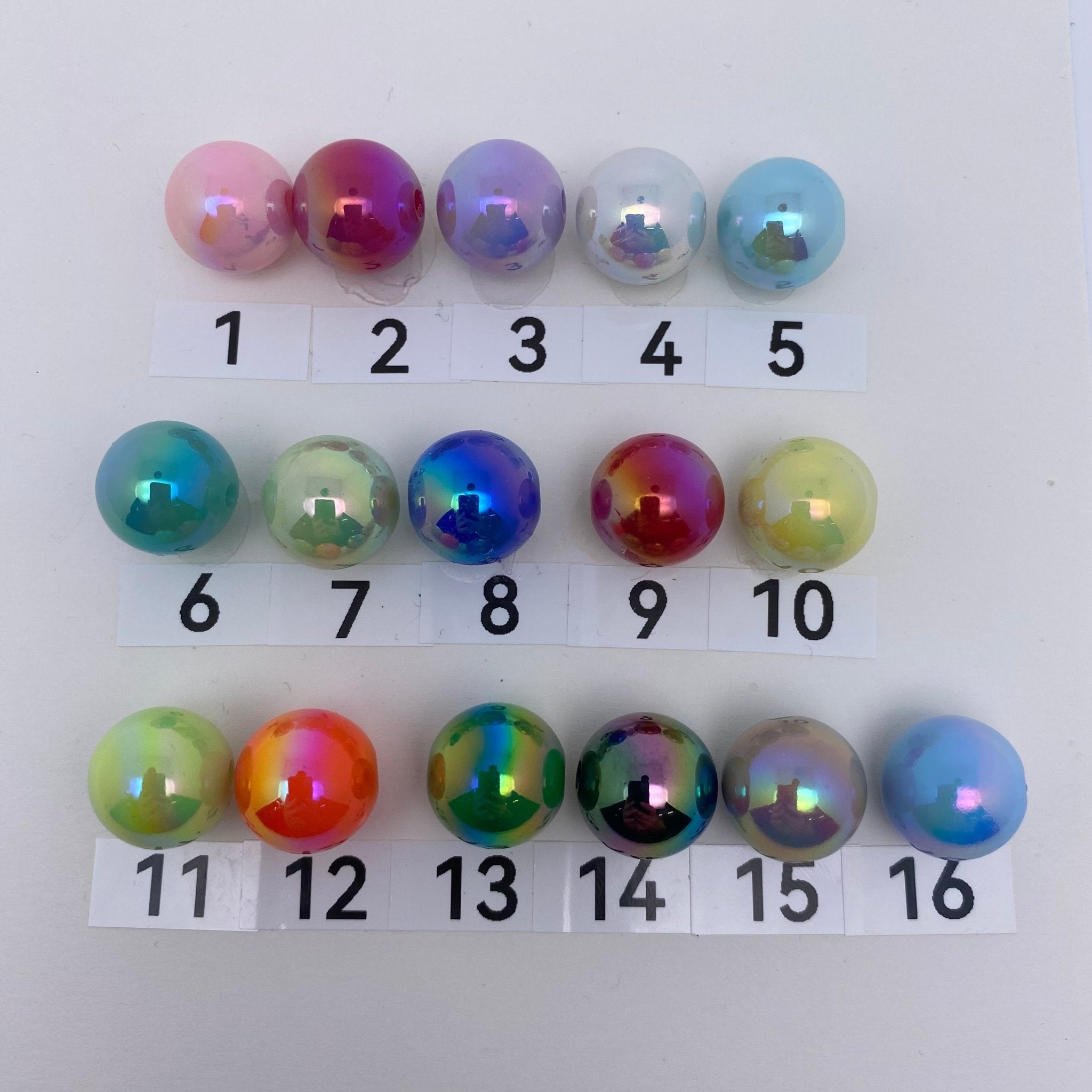 93. round 16mm uv beads - Romo bead