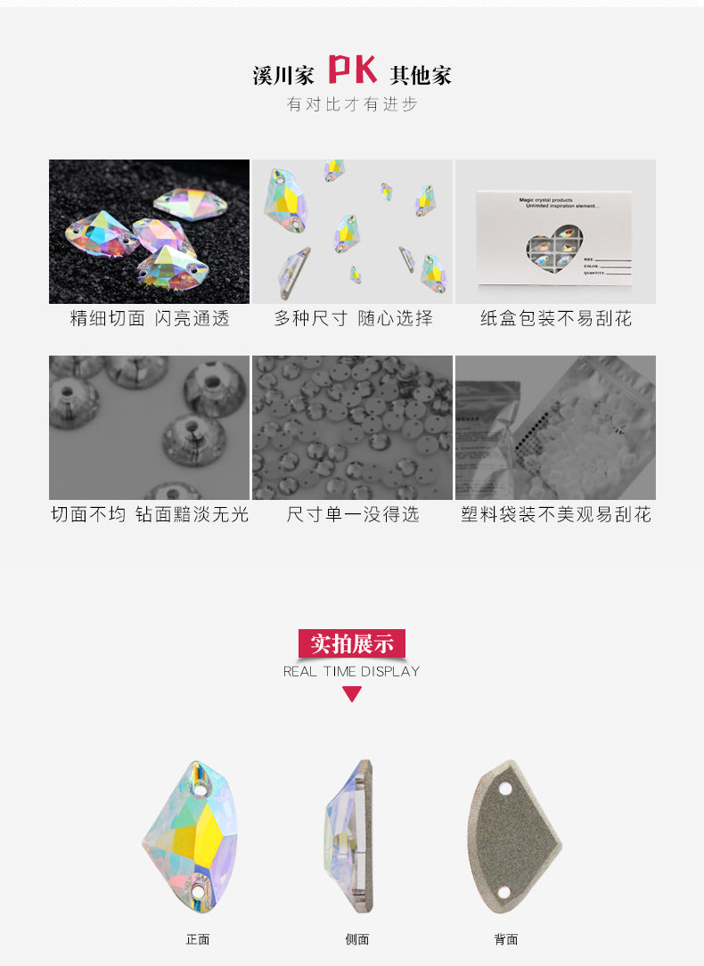 Axe Flat Buckle - Flat Bottom Special-Shaped Hand-Sewn Rhinestones Real Silver Plating Shoe Accessories Luggage Clothing