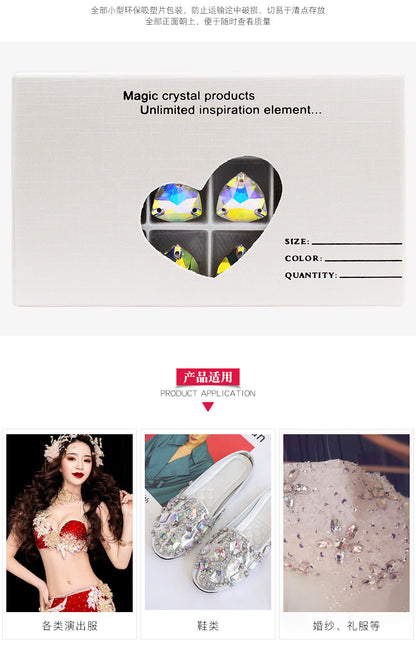 K9 Fat Triangle Flat Bottom - Hand-Stitched Drill Artificial Perforation Hat Jewelry Shoes Accessories