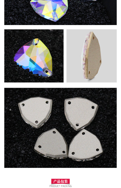 K9 Fat Triangle Flat Bottom - Hand-Stitched Drill Artificial Perforation Hat Jewelry Shoes Accessories