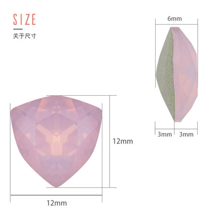 Fat triangle pointed bottom, special-shaped crystal diamond, tiger head glass diamond, clothing, shoes, bags, accessories, accessories, fat triangle rhinestone