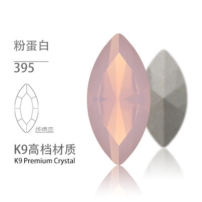 Cross-border Internet celebrity K9 diamond-shaped diamond pointed bottom, special-shaped marquise crystal diamond earrings, necklace accessories, nail art, sparkling diamonds