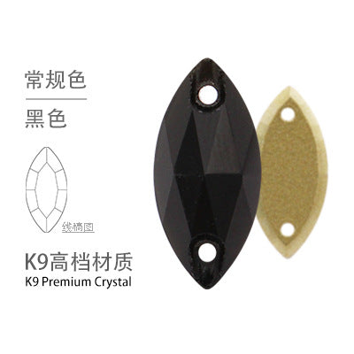 K9 Navette Double Hole Flat Bottom Drill - Manual Perforated Hand Stitch Drill Suitcase Clothing Accessories