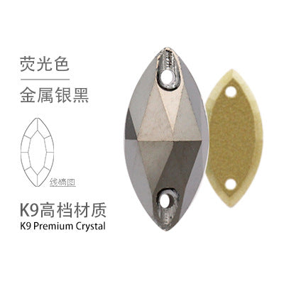 K9 Navette Double Hole Flat Bottom Drill - Manual Perforated Hand Stitch Drill Suitcase Clothing Accessories