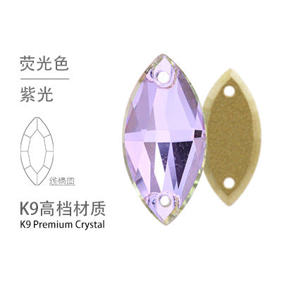 K9 Navette Double Hole Flat Bottom Drill - Manual Perforated Hand Stitch Drill Suitcase Clothing Accessories