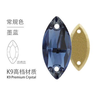 K9 Navette Double Hole Flat Bottom Drill - Manual Perforated Hand Stitch Drill Suitcase Clothing Accessories