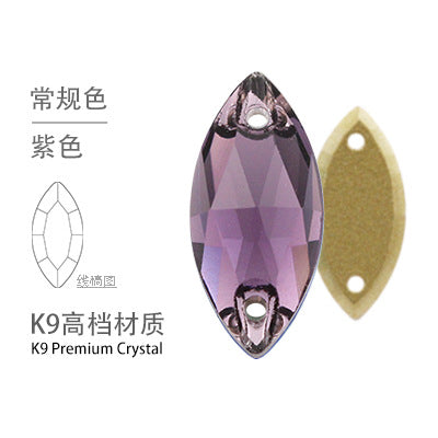 K9 Navette Double Hole Flat Bottom Drill - Manual Perforated Hand Stitch Drill Suitcase Clothing Accessories