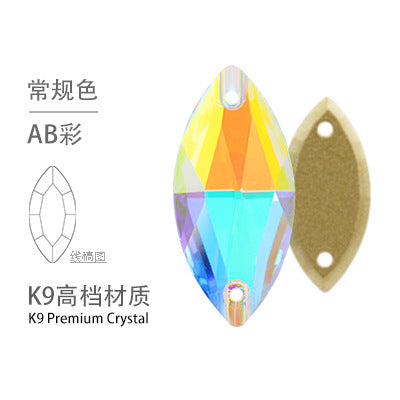 K9 Navette Double Hole Flat Bottom Drill - Manual Perforated Hand Stitch Drill Suitcase Clothing Accessories