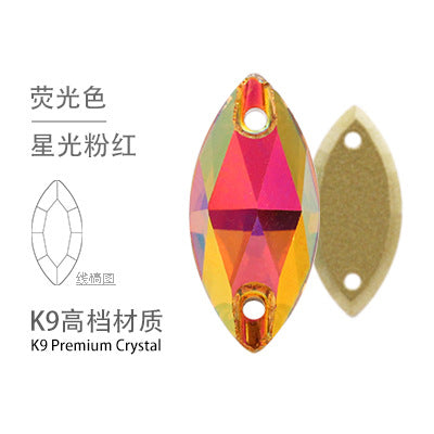 K9 Navette Double Hole Flat Bottom Drill - Manual Perforated Hand Stitch Drill Suitcase Clothing Accessories