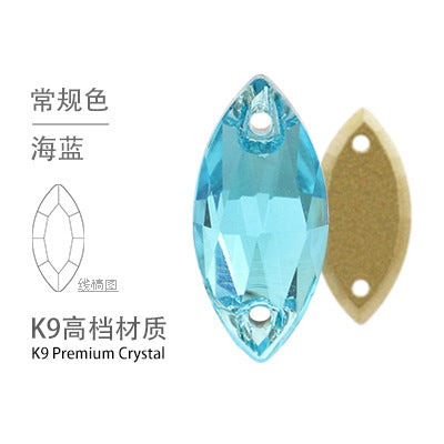 K9 Navette Double Hole Flat Bottom Drill - Manual Perforated Hand Stitch Drill Suitcase Clothing Accessories