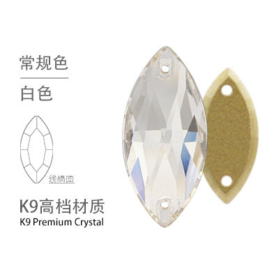 K9 Navette Double Hole Flat Bottom Drill - Manual Perforated Hand Stitch Drill Suitcase Clothing Accessories