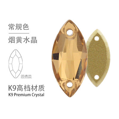 K9 Navette Double Hole Flat Bottom Drill - Manual Perforated Hand Stitch Drill Suitcase Clothing Accessories