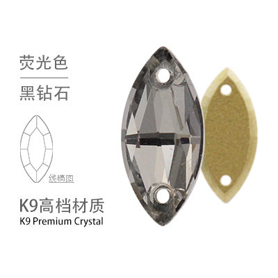 K9 Navette Double Hole Flat Bottom Drill - Manual Perforated Hand Stitch Drill Suitcase Clothing Accessories